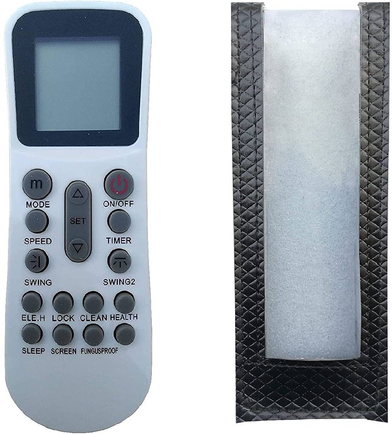 BhalTech VE-125 PU Leather Case Cover Perfect Fitting Specially Designed Fully Protective (Only Remote Cover) Pls Check Your Remot Dimensions Compatible Bluestar/Lloyd AC Remote Controller