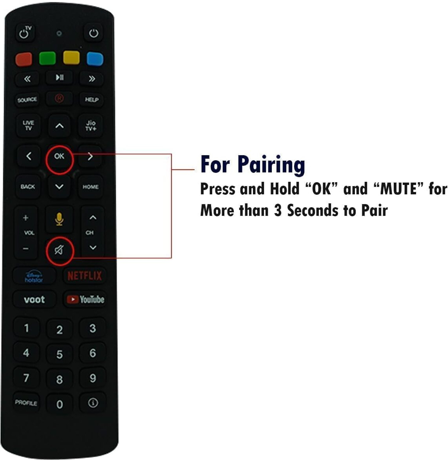Image of arhan Jio Remote for Fiber Set Top Box with Bluetooth Voice Command Match JIO TV REMOTE Remote Controller