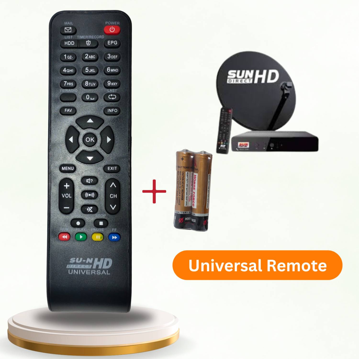 Gerotonic Sun Direct HD & Non-Hd Set Top Box Remote Sun DIrect Re