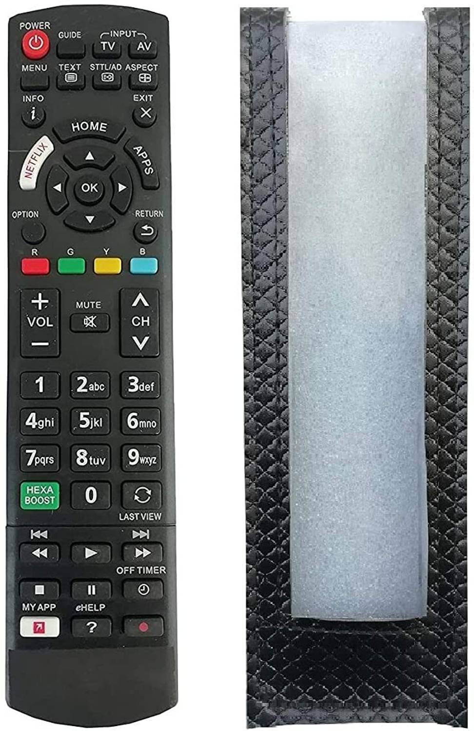 BhalTech LCD LED TV PU Leather Case Cover Perfect Fitting Specially Designed Protective (Only Remote Cover) Pls Check Your Remote Dimensions Compatible for PanaSonic TV Remote Controller