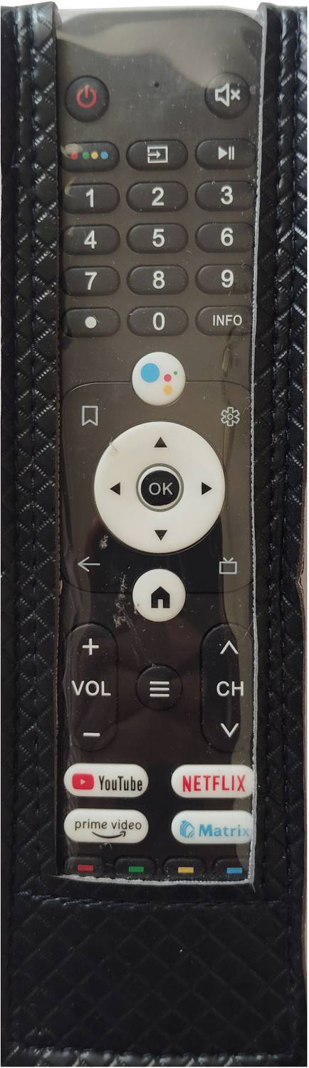 BhalTech HTR-U31 PU Leather Remote Cover Perfect Fitting Cover (Only Remote Cover) Pls Check Your Remote Dimensions Compatible for Haier TV Remote Cover Remote Controller