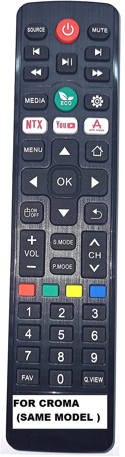 ANM Remote Compatible for Croma TV LED LCD ( SMART ) CROMA ( Exact Same Model ONLY ), VERIFICATION ON 9408256237 Remote Controller