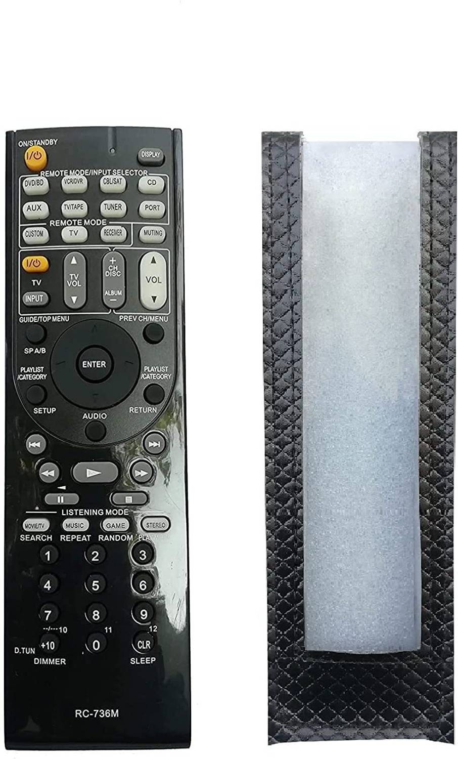 BhalTech RC-736M PU Leather Case Cover Perfect Fitting Specially Designed Full Protective (Only Remote Cover) Pls Check Your Dimensions Compatible for ONKYO AV Receiver Remote Controller