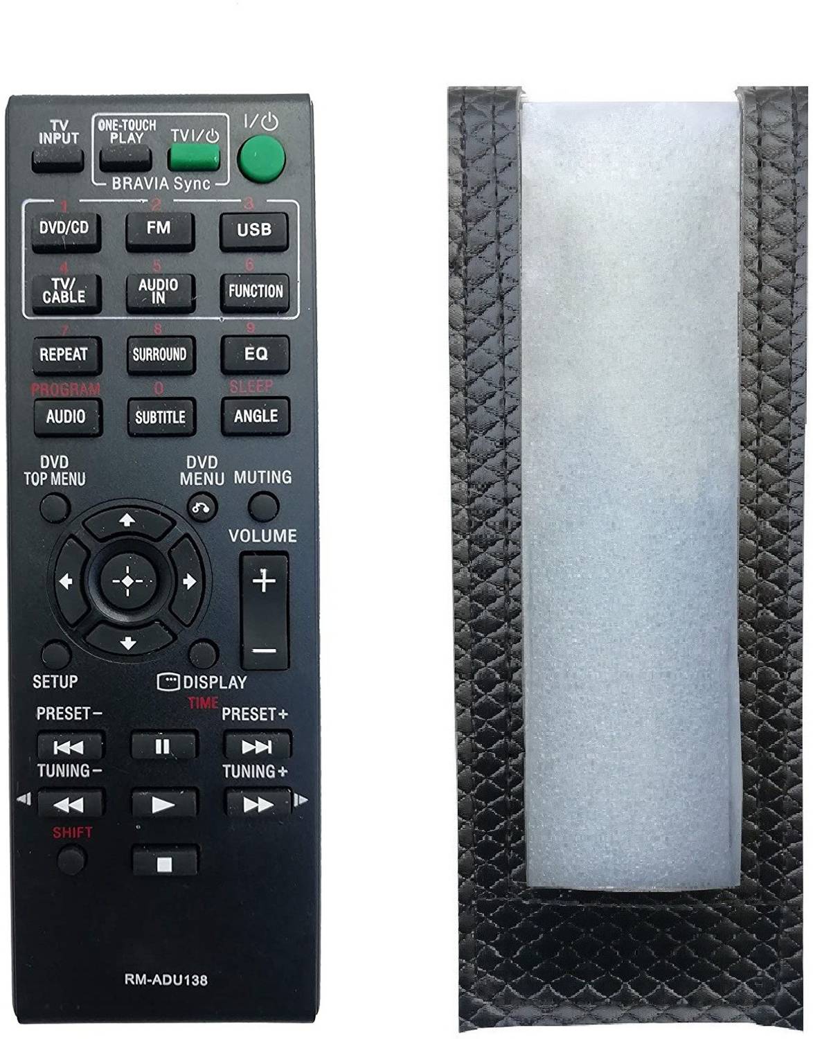 BhalTech PU Leather Remote Case Cover Designed Perfect Fitting Specially Protective Remot (Only Remote Cover) Pls Check Your Remot Dimensions for Sony AV System RM-ADU138 Remote Controller