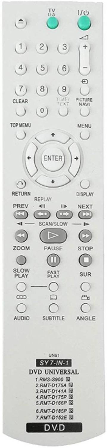 Piyush REMOTE UN-61 SY 7 IN 1 DVD UNIVERSAL COMPATIBLE TO SONY Send Old Remote Photo at 9822247789 WhatsApp Verification Remote Controller