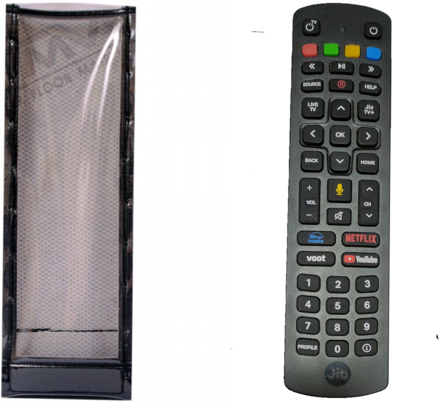 Image of LUNAGARIYA Flip Cover for Protective Cover Compatible with JIO Settop Box Remote Control,PU Leather Cover Holder