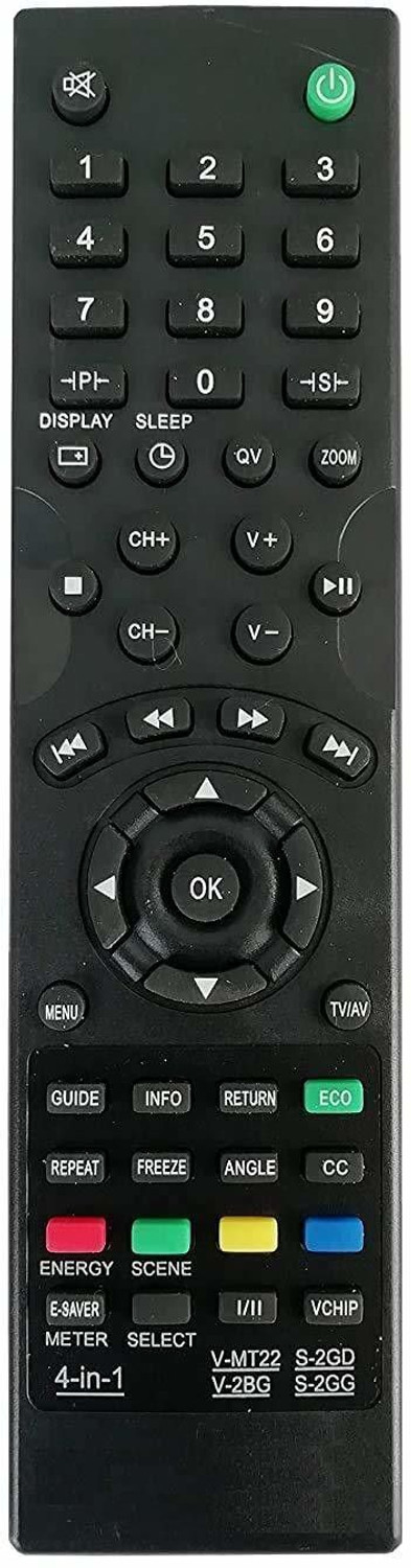 Image of Topmarque Y 4 in 1 LED LCD TV Remote Control V-MT22 S-2GD V-2BG S-2GG Compatible with TV-723 Videocon, Sansui Remote Controller