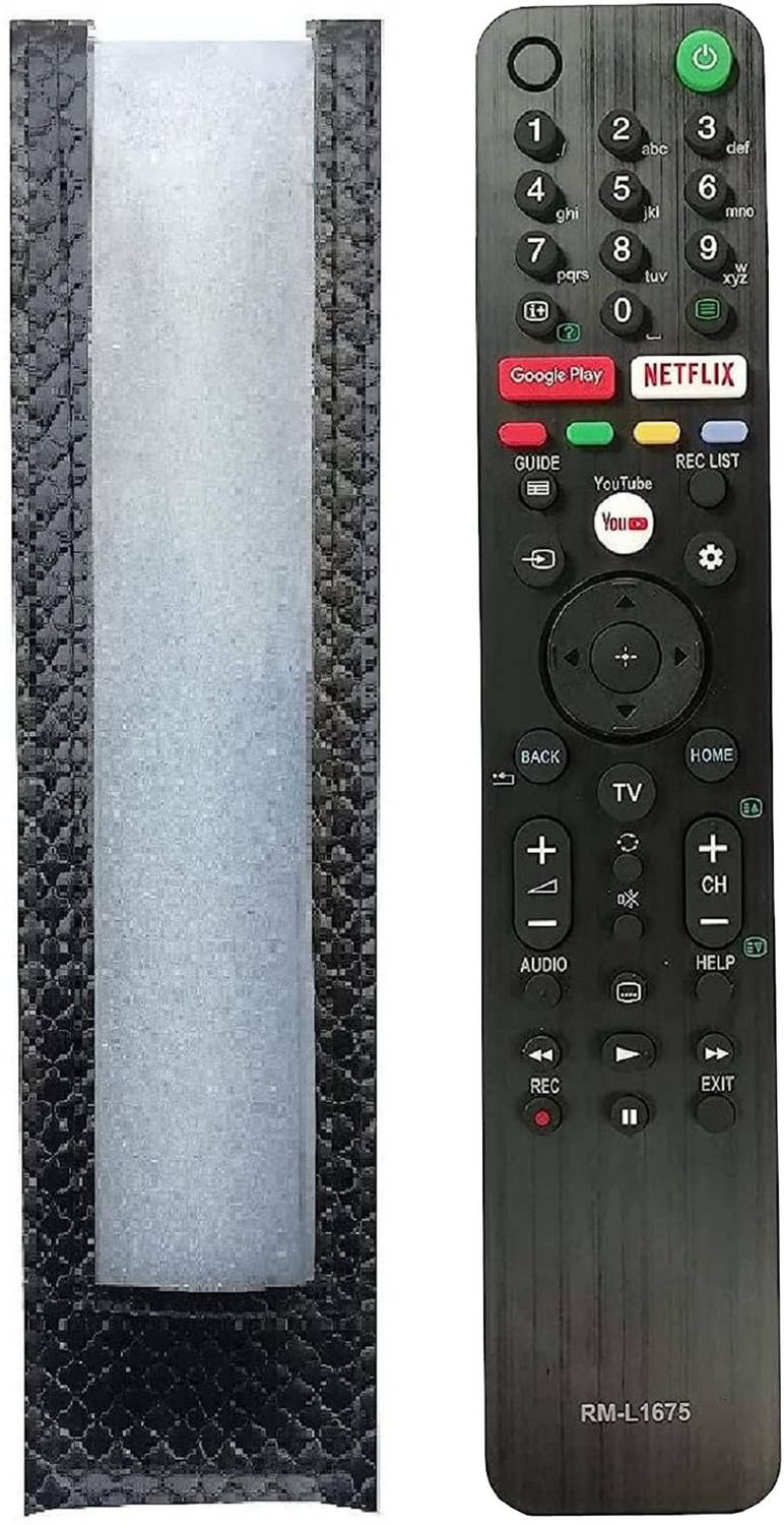BhalTech RM-L1675 PU Leather Remote Case Cover Perfect Fitting Protective Only Remote Cover Pls Check Your Remote Dimensions Compatible for Sony TV Remote Controller