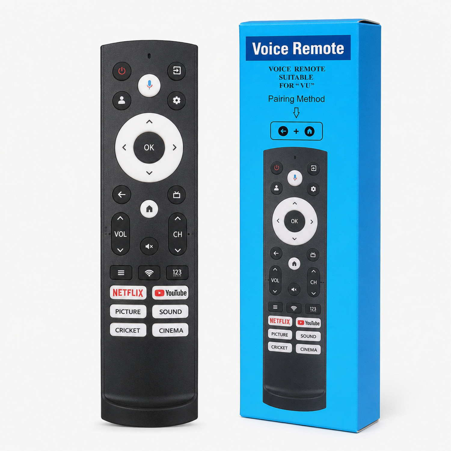 Image of TMX Premium Voice Remote Compatible for 4K Ultra HD Smart LED TV VU Remote Controller