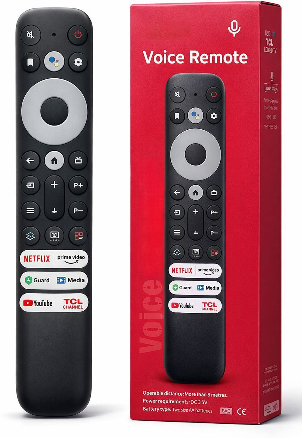 Image of biosign tv Voice Command Remote Control RC902V Compatible for TCL Smart Led Tv Voice command TCL Smart Remote Controller