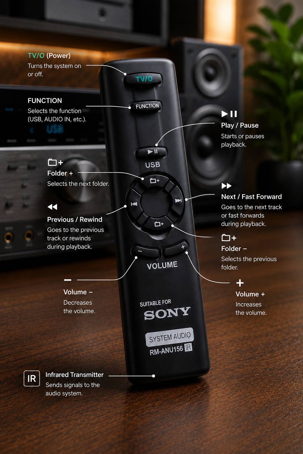 CONTROLER Sony Home Theater Remote Controller D40 - Image 3