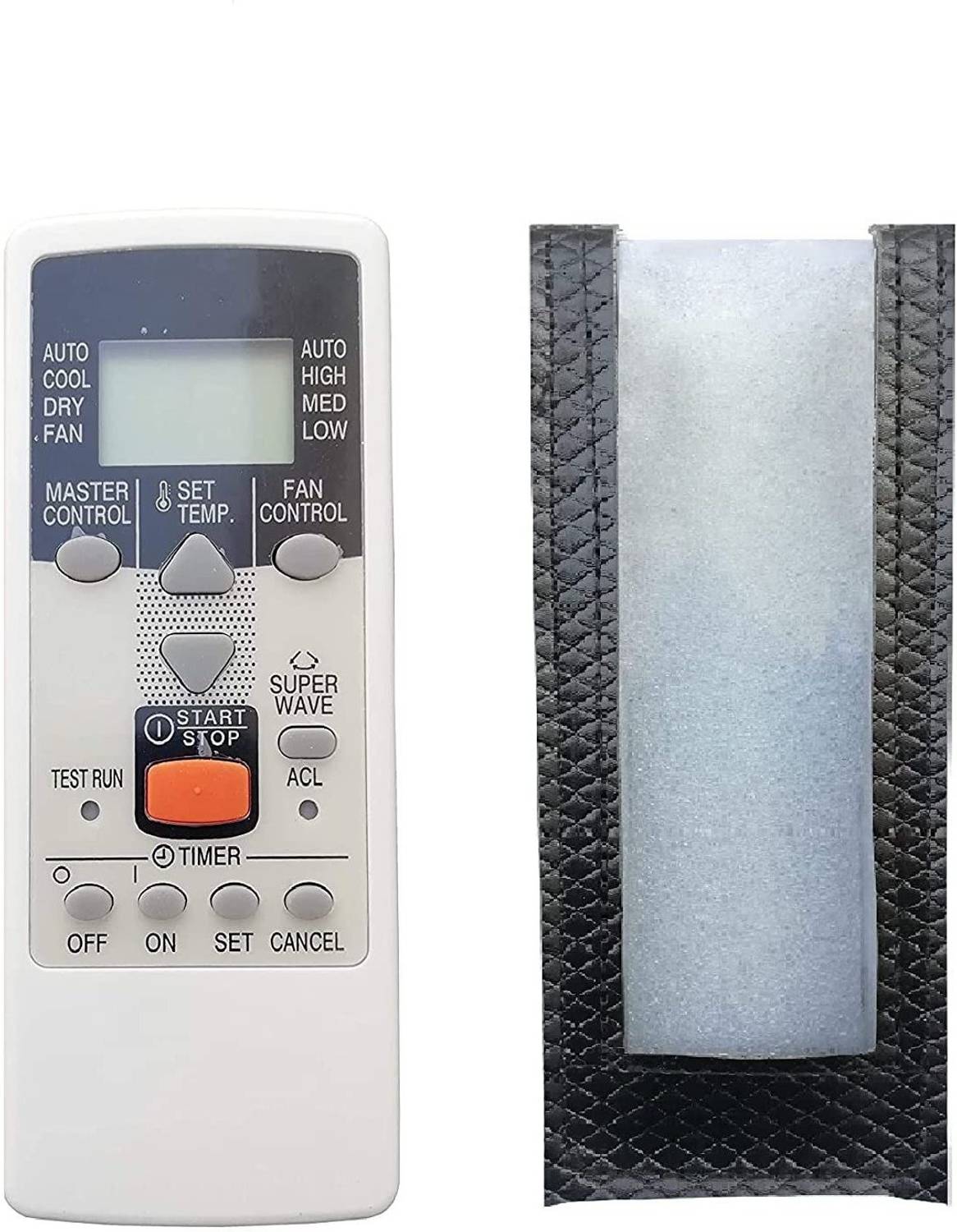 BhalTech VE- 23S AC PU Leather Case Cover Perfect Fitting Specially Designed Protective (Only Remote Cover) Pls Check Your Remote Dimensions Compatible for O General AC Remote Controller