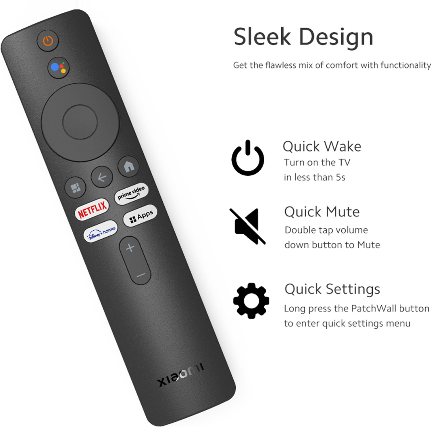 Image of Mi xiaomi remote Bluetooth Remote Compatible For Smart 4K Led UHD HD Re dmi Tv With Voice Command For Device Mi Android TV, Mi tv, Xiaomi Redmi Mi Smart Tv, MI Smart TV 4A Remote Controller