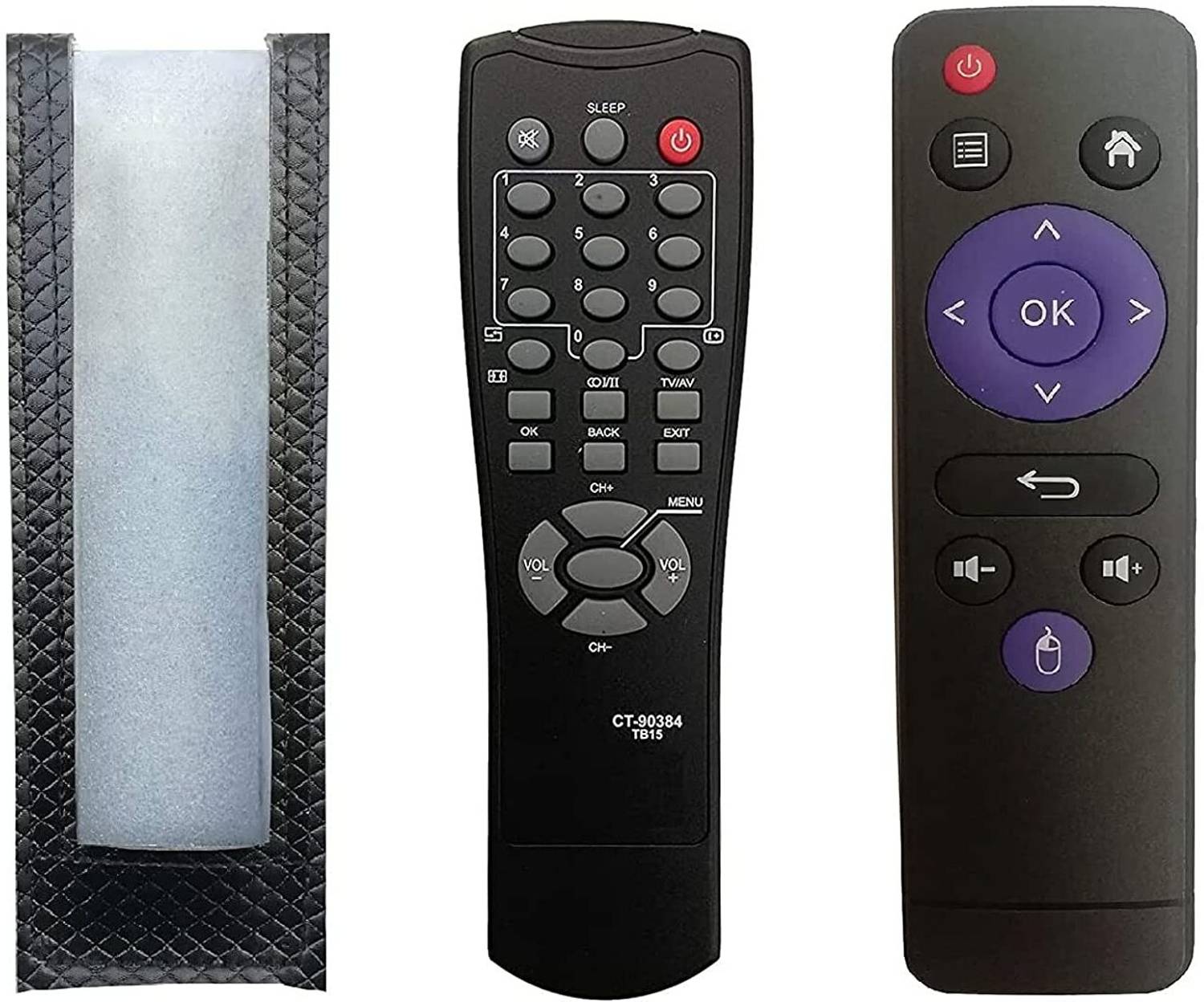 BhalTech TV PU Leather Case Cover Perfect Fitting Specially Designed Protective Only Remote Cover Pls Check Your Remot Dimensions Compatible Android TV Toshiba Remote Controller
