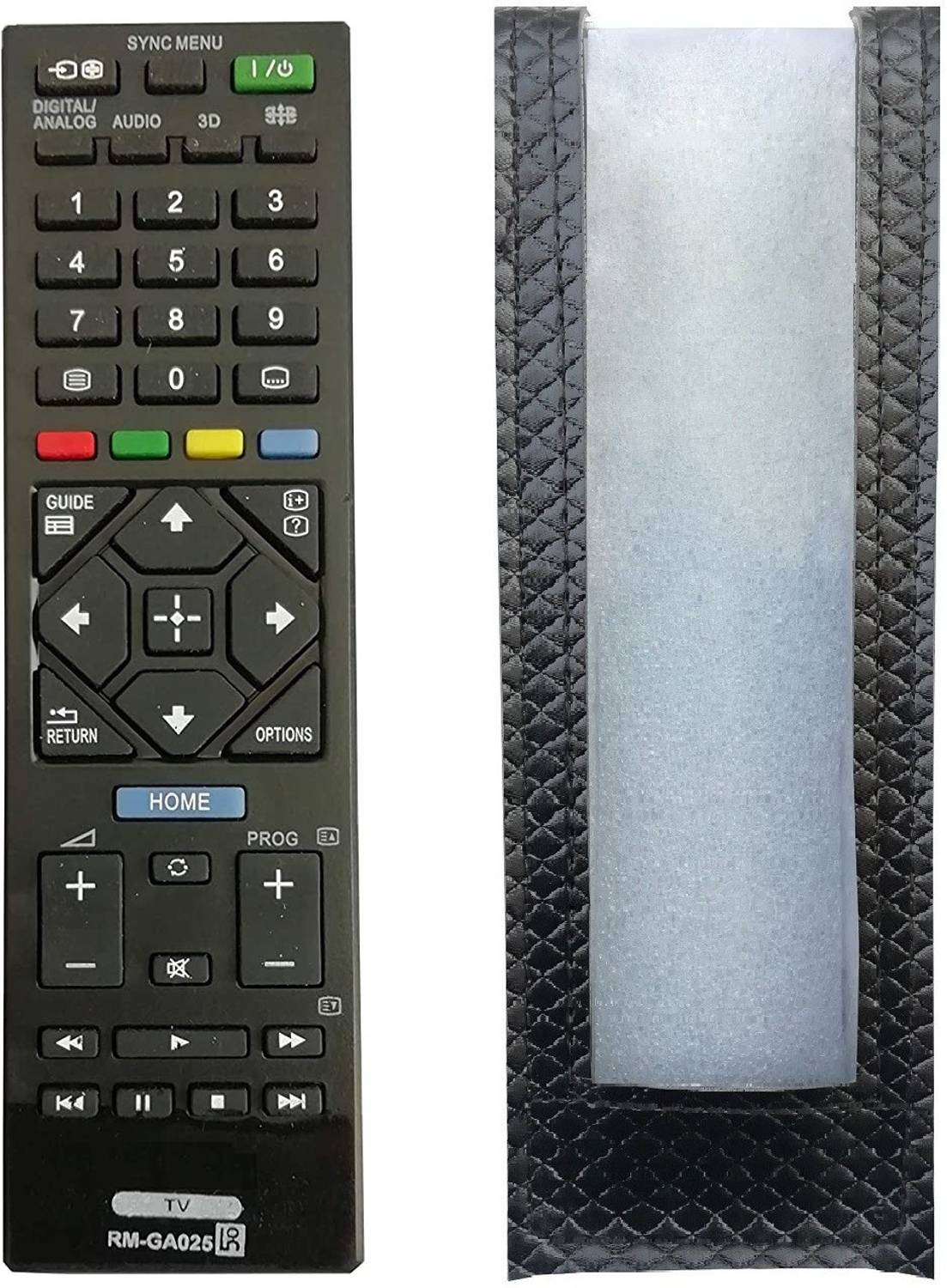 BhalTech PU Leather Remote Case Cover Specially Designed Perfect Fitting Protective Remot (Only Remote Cover) Pls Check Your Remot Dimensions for Sony LCD LED TV RM-GA025 Remote Controller