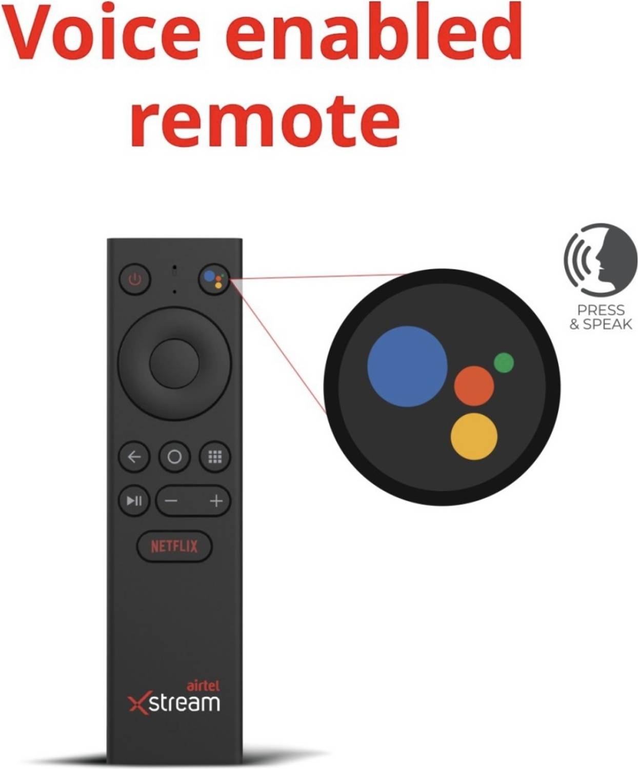 Rohit AIRTELHP2707 Airtel Xstream Smart Stick Remote - Image 2