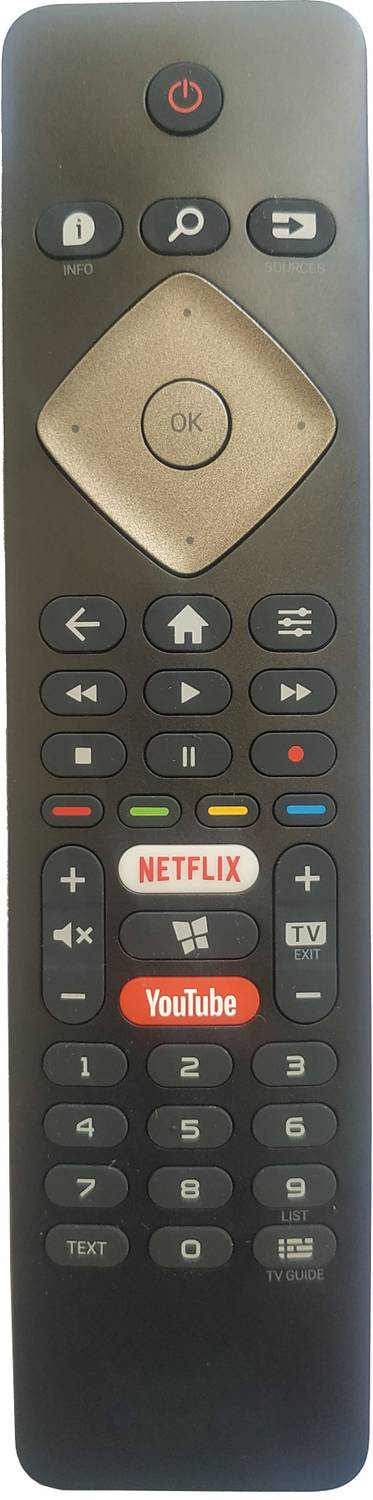 LipiWorld LCD LED Smart HD TV Remote Control With Netflix YouTube Function Compatible For Philips Tv Remote Controller