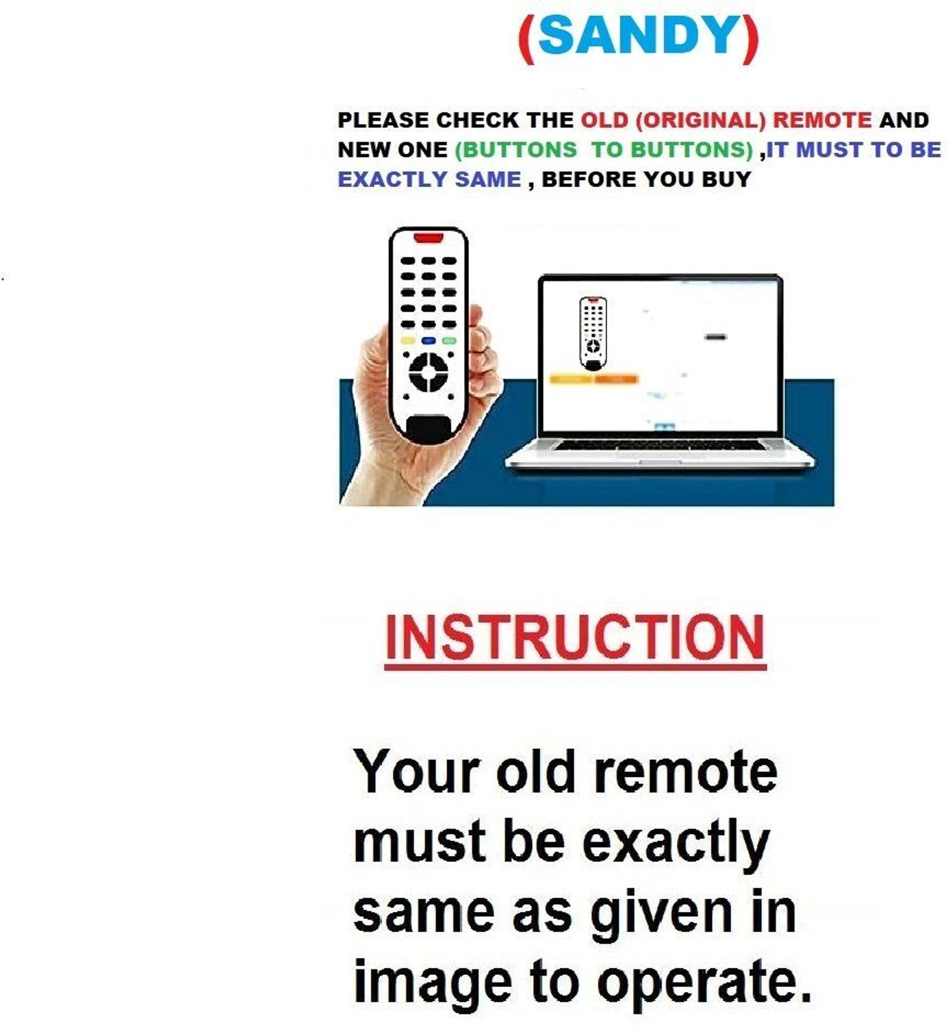 Image of SANTYTECH Remote Control Compatible Fits For Thomson Led Tv (Without Voice) Remote Controller