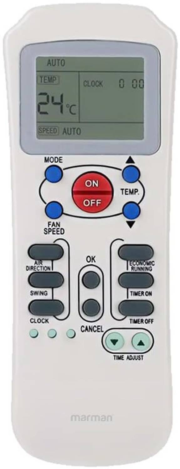 Marman Compatible With Carrier Ac Remote Control R14A/E Model 82 Suitable for 1 | 1.5 | 2 | Ton Window and Split AC - Match Remote Key by Key with Existing Carrier Air Conditioner Remote Controller
