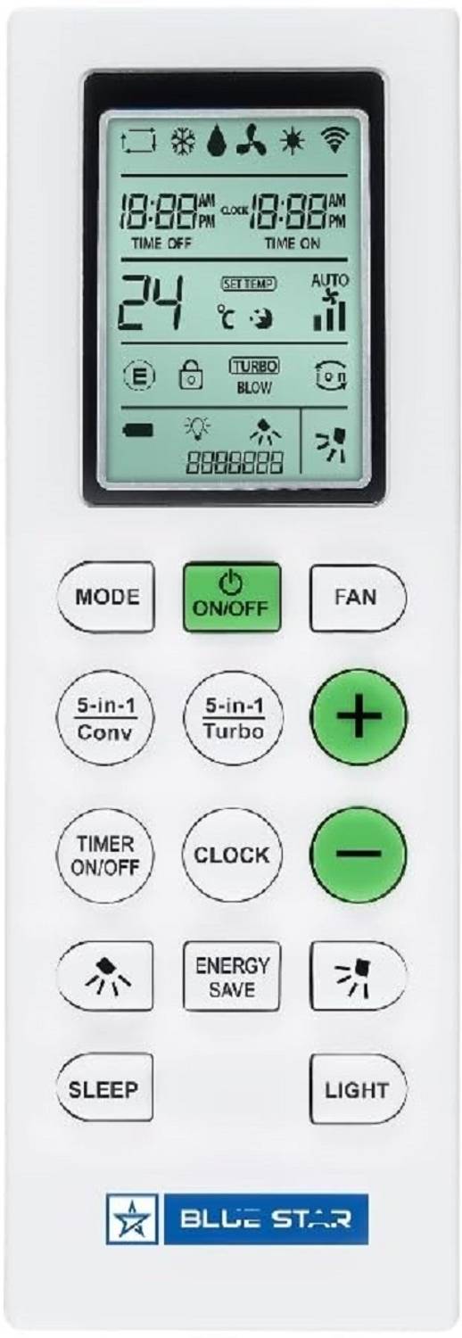 NEWZON 5 Years Warranty 5-IN-1 Compatible for Blue Star AC Remote Controller