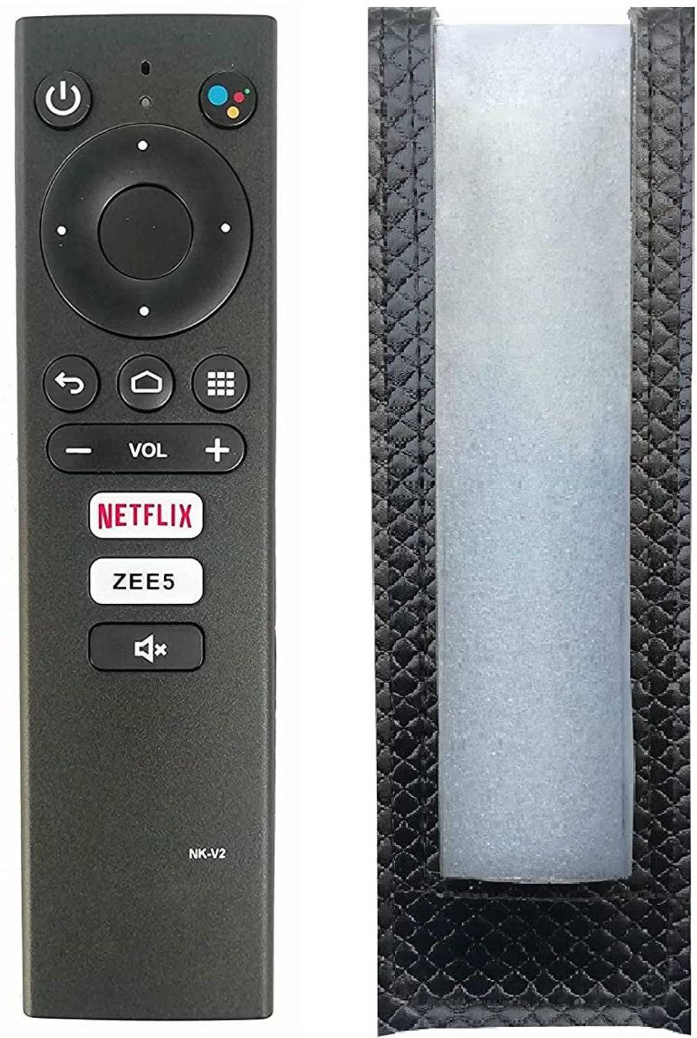 BhalTech NK-V2 PU Leather Case Cover Perfect Fitting Specially Designed Protective Remote (Only Remote Cover) Pls Check Your Remote Dimensions Compatible for Nokia TV Remote Controller