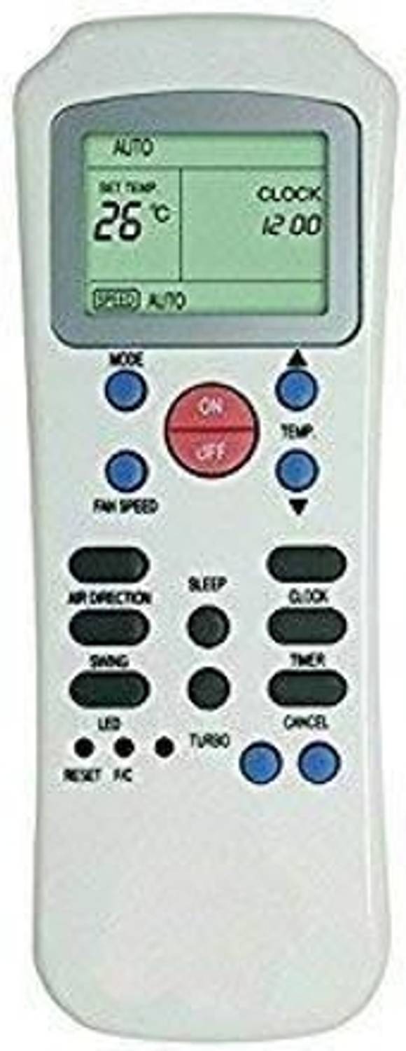 Audus Compatible Univeral Split/Window AC Remote Carrier AC Remote Controller