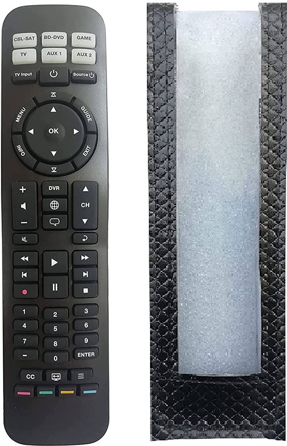 BhalTech TV PU Leather Case Cover Perfect Fitting Specially Designed Fully Protective (Only Remote Cover) Pls Check Your Remote Dimensions Compatible for Bose TV Remote Controller