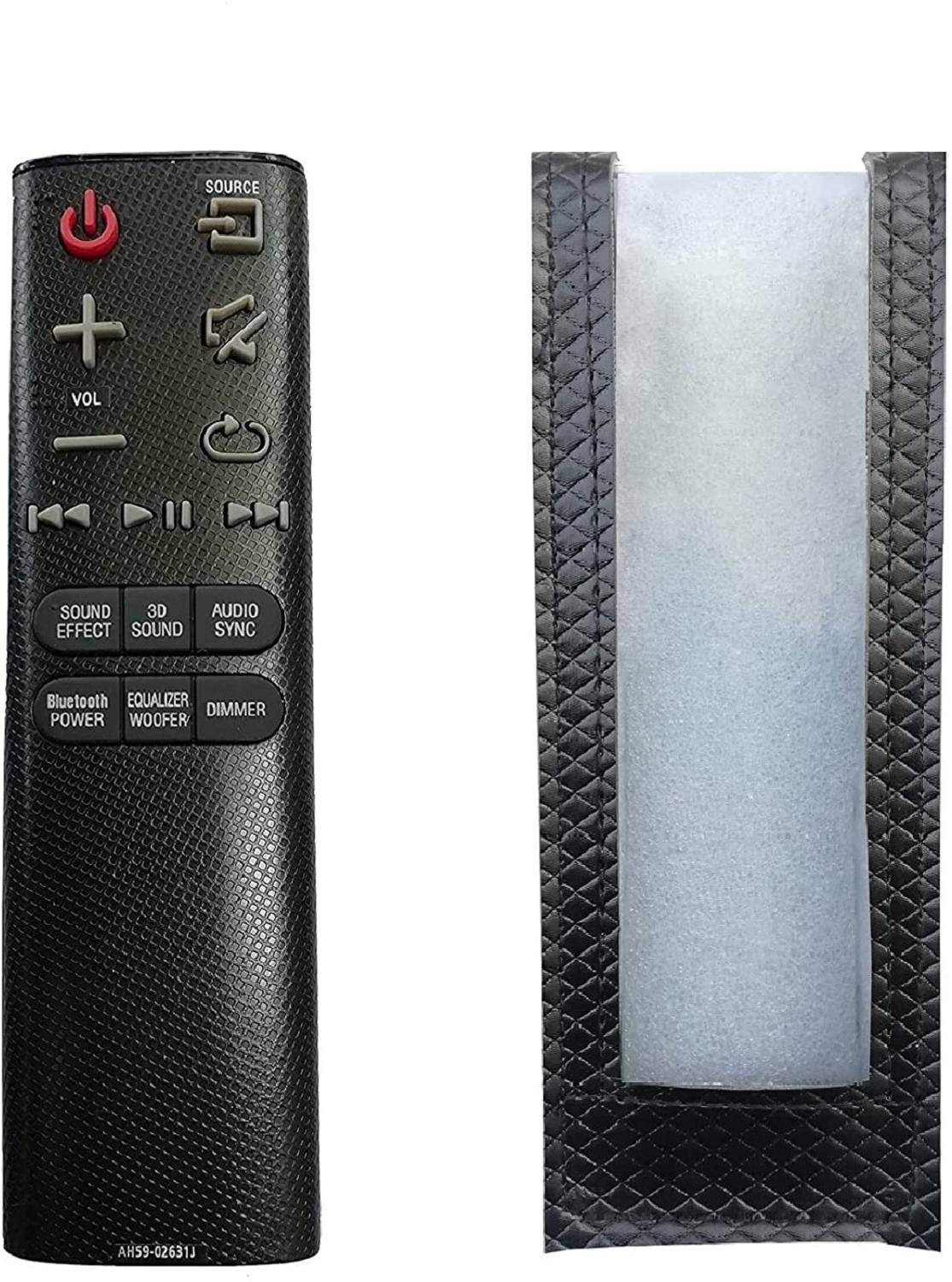 BhalTech AH59-02631J PU Leather Case Cover Perfect Fitting Specially Designed Protective (Only Remote Cover) Pls Check Your Remot Dimensions Compatible Samsung Sound Bar Remote Controller