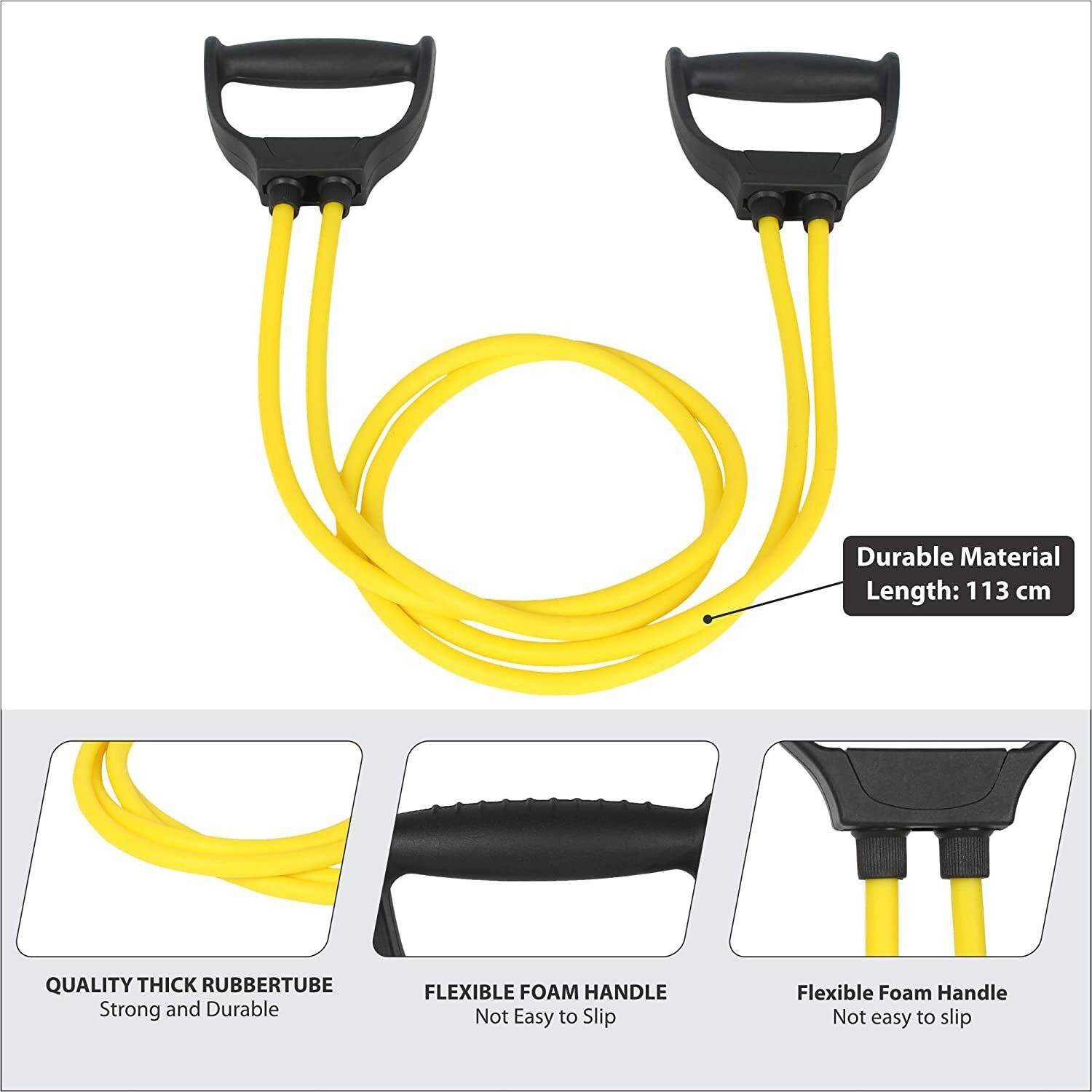 Adare Resistance Band, Toning Tube with D Handle for Exercise Workout Resistance Tube