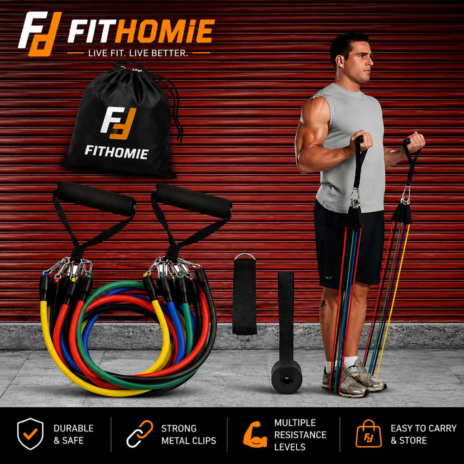 BORCELLE 11 in 1 Resistance Band - Image 1