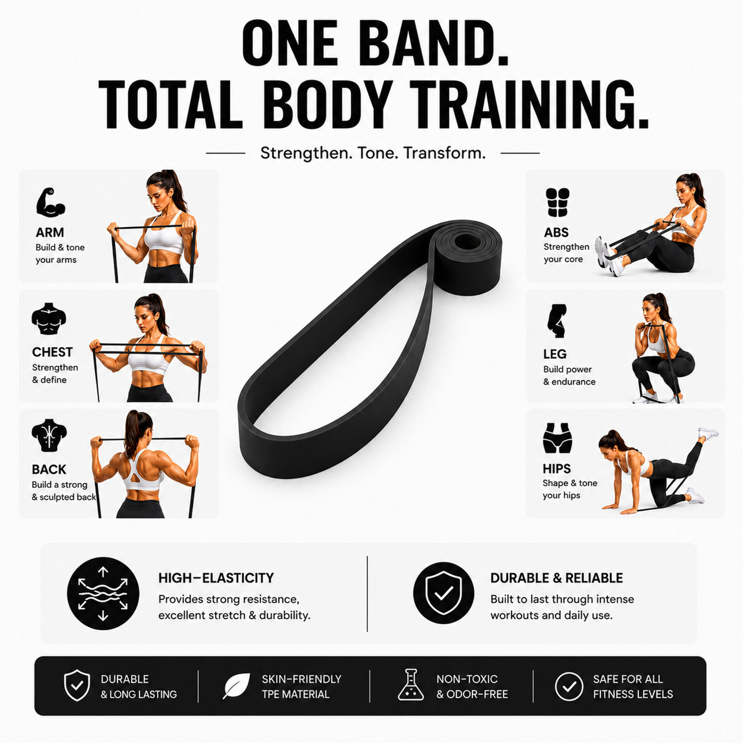 Image of Fitness Scout Resistance Bands for Workout Yoga & Therapy Home Gym Theraband Fitness Band
