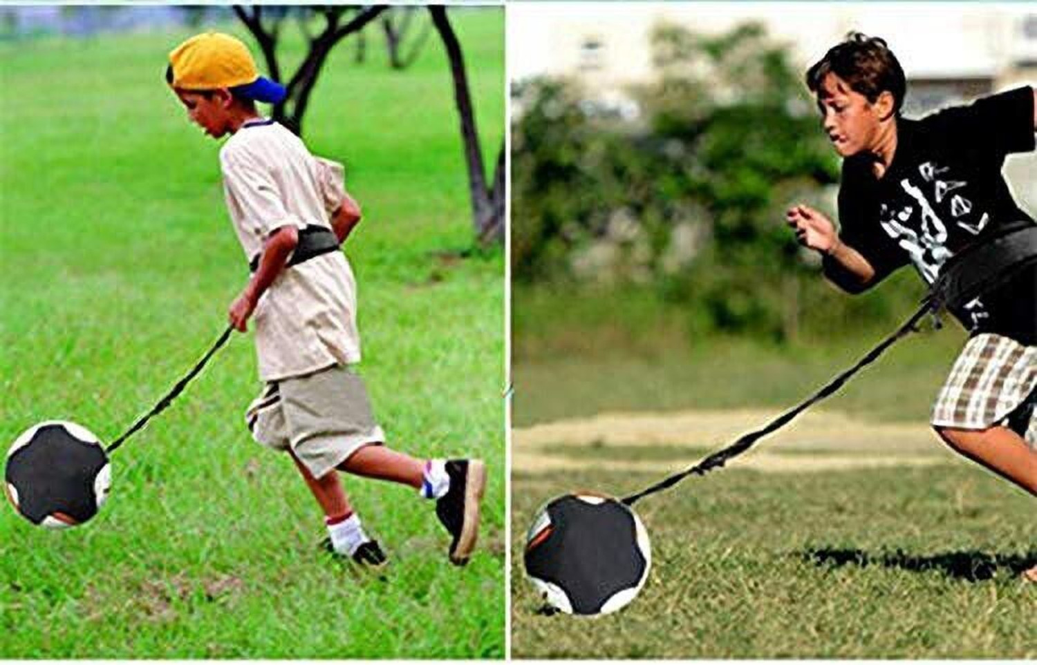 Image of IRIS Soccer /Volleyball /Rugby Trainer, Football Kick Throw Solo Practice Training Aid, Resistance Tube