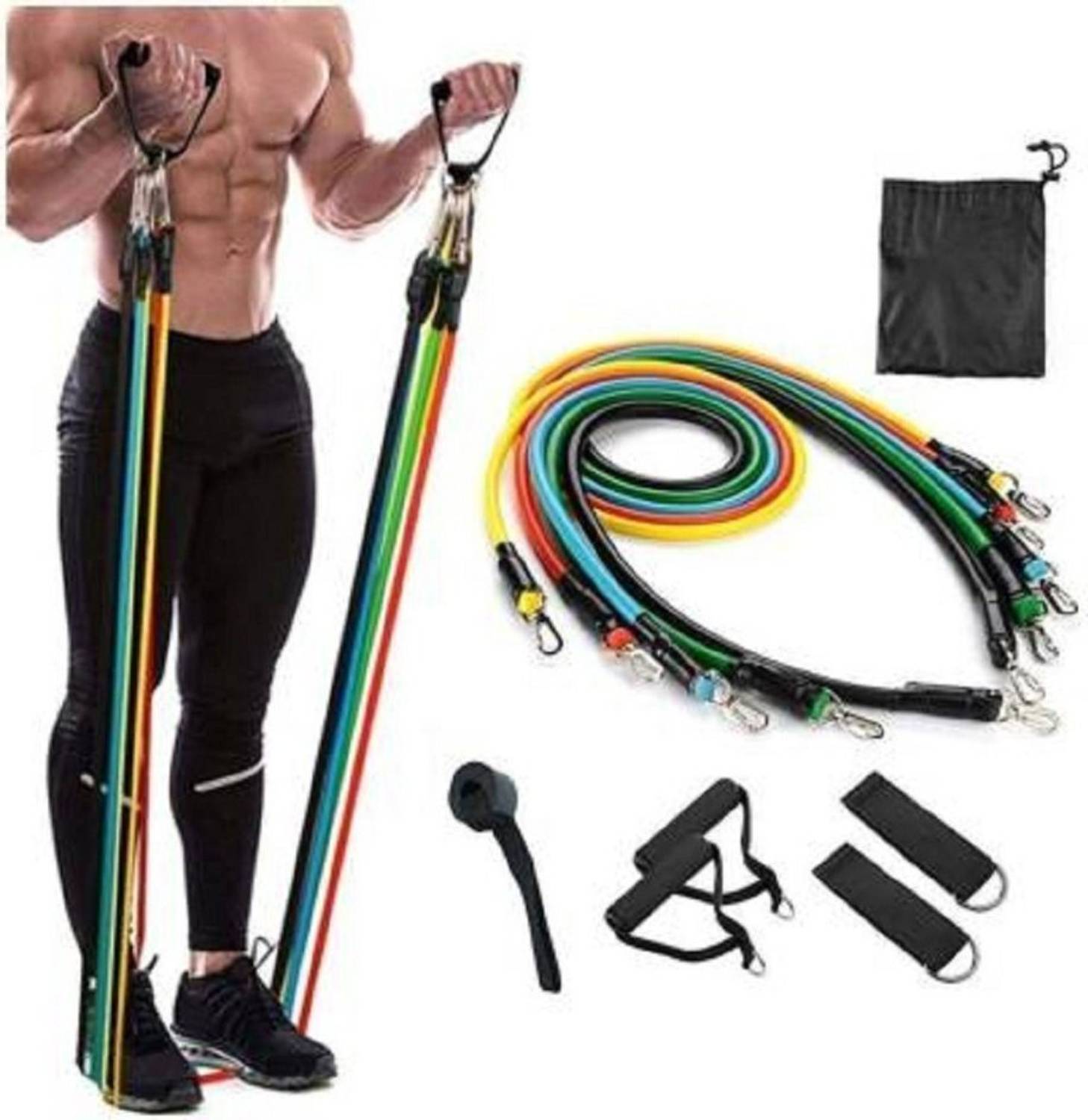 ZEENVO Bands Set (11pcs), Bands with Door Anchor, Handles61-F71Ressi516 Resistance Tube