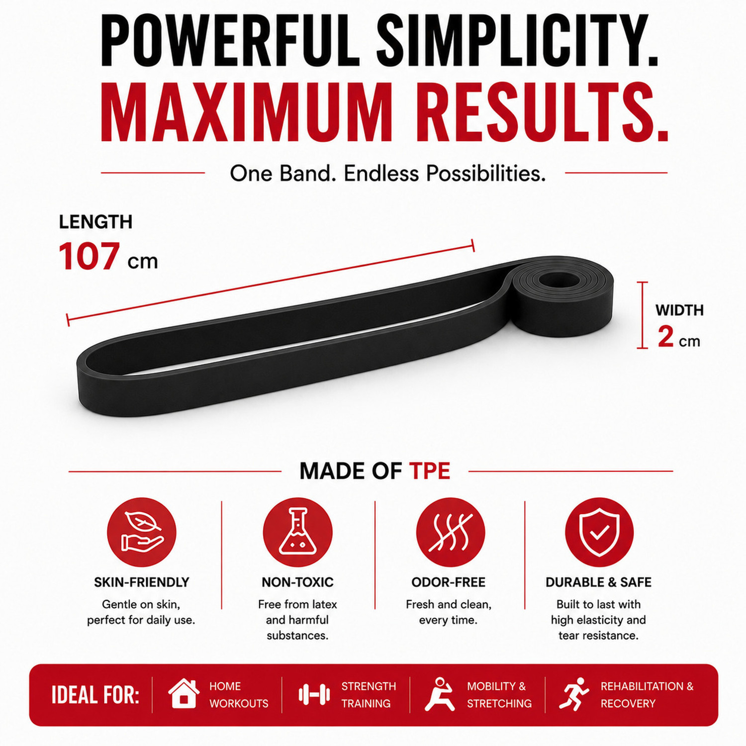 Image of Fitness Scout Resistance Bands for Workout Yoga & Therapy Home Gym Theraband Fitness Band