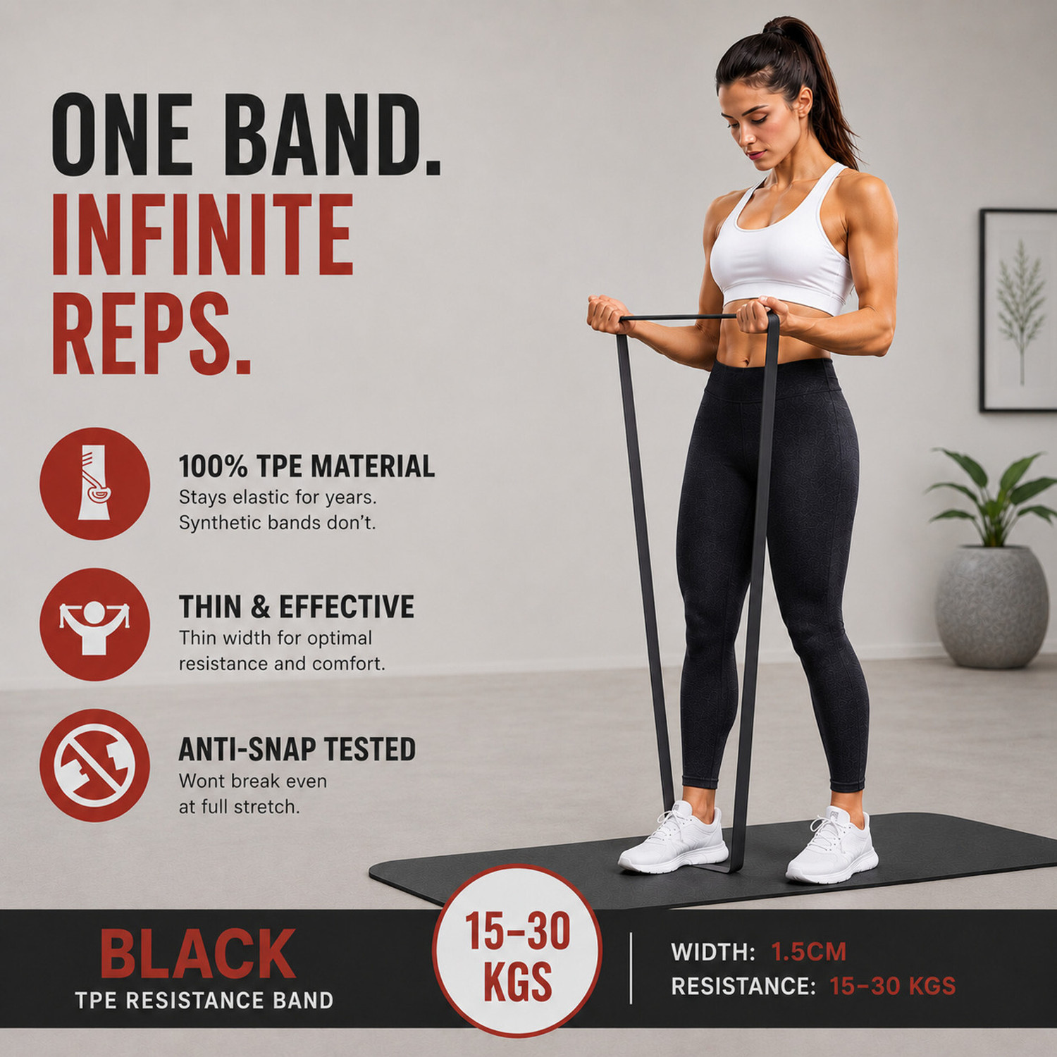 Image of Fitness Scout Resistance Bands for Workout Yoga & Therapy Home Gym Theraband Fitness Band