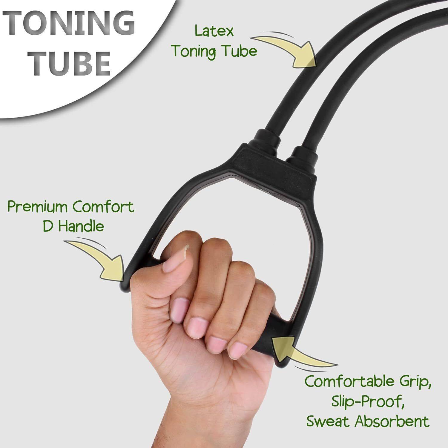 BoldFire Double Toning Tube Resistance Band - Image 3