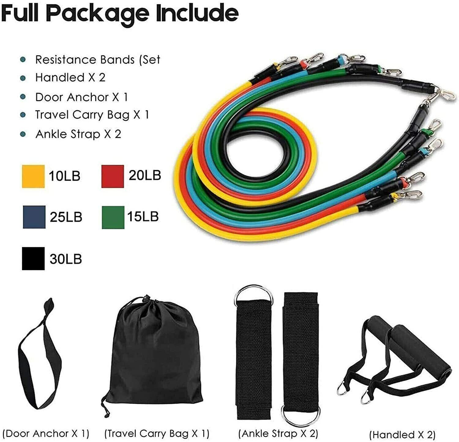 Image of BORCELLE 26 in one resistance bands Resistance Tube