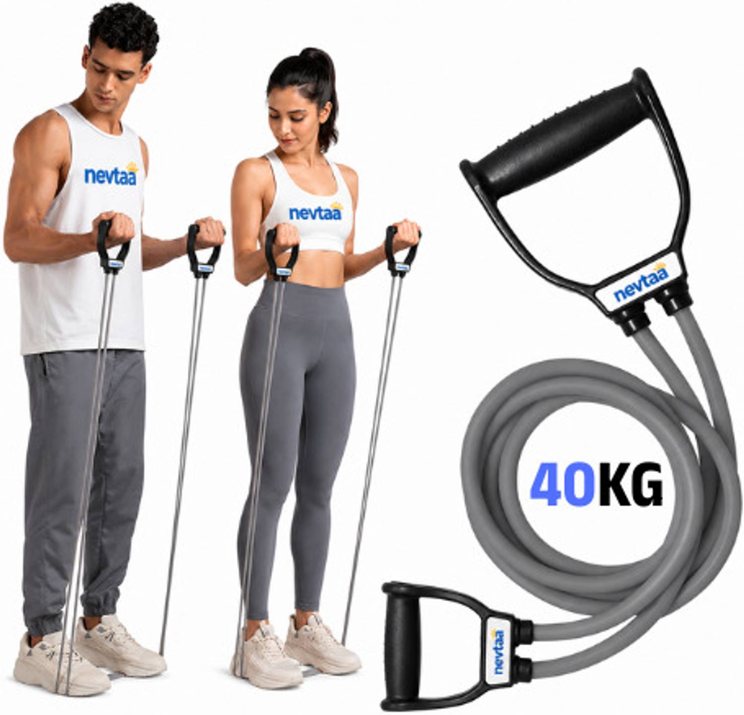 Nevtaa Double Toning Tube | Heavy Resistance Band for Men & Women Resistance Tube
