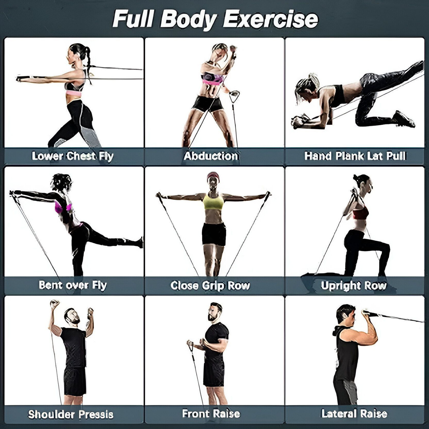 Image of BORCELLE 26 in one resistance bands Resistance Tube