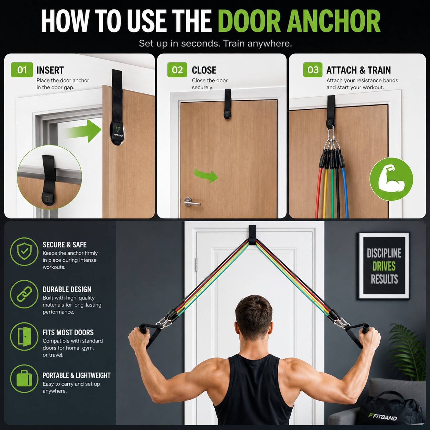 Fitness Scout 5 PCS Resistance Bands - Image 3