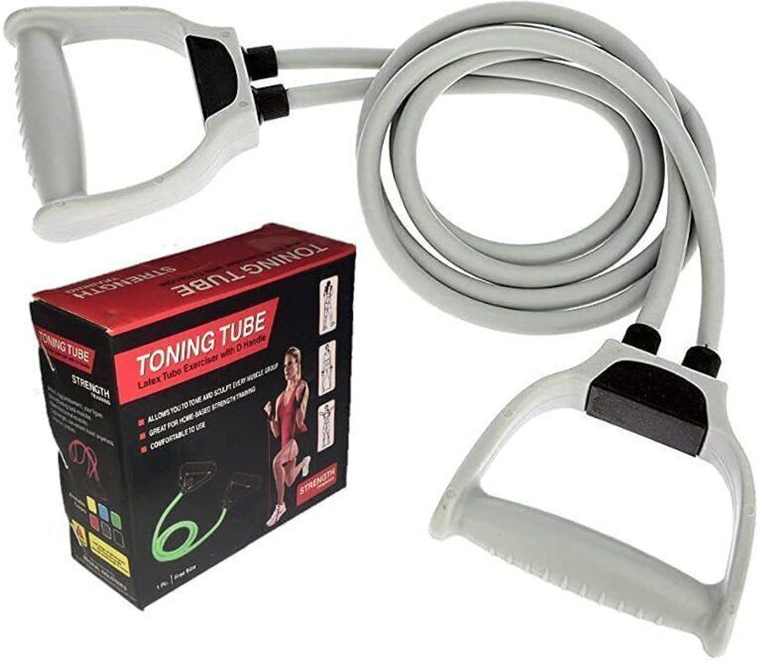 Image of MANROM 2wheel Ab Roller With Toning Tube and Pushup Bar, Skipping Rop Fit.Acces.Kit Ab Exerciser