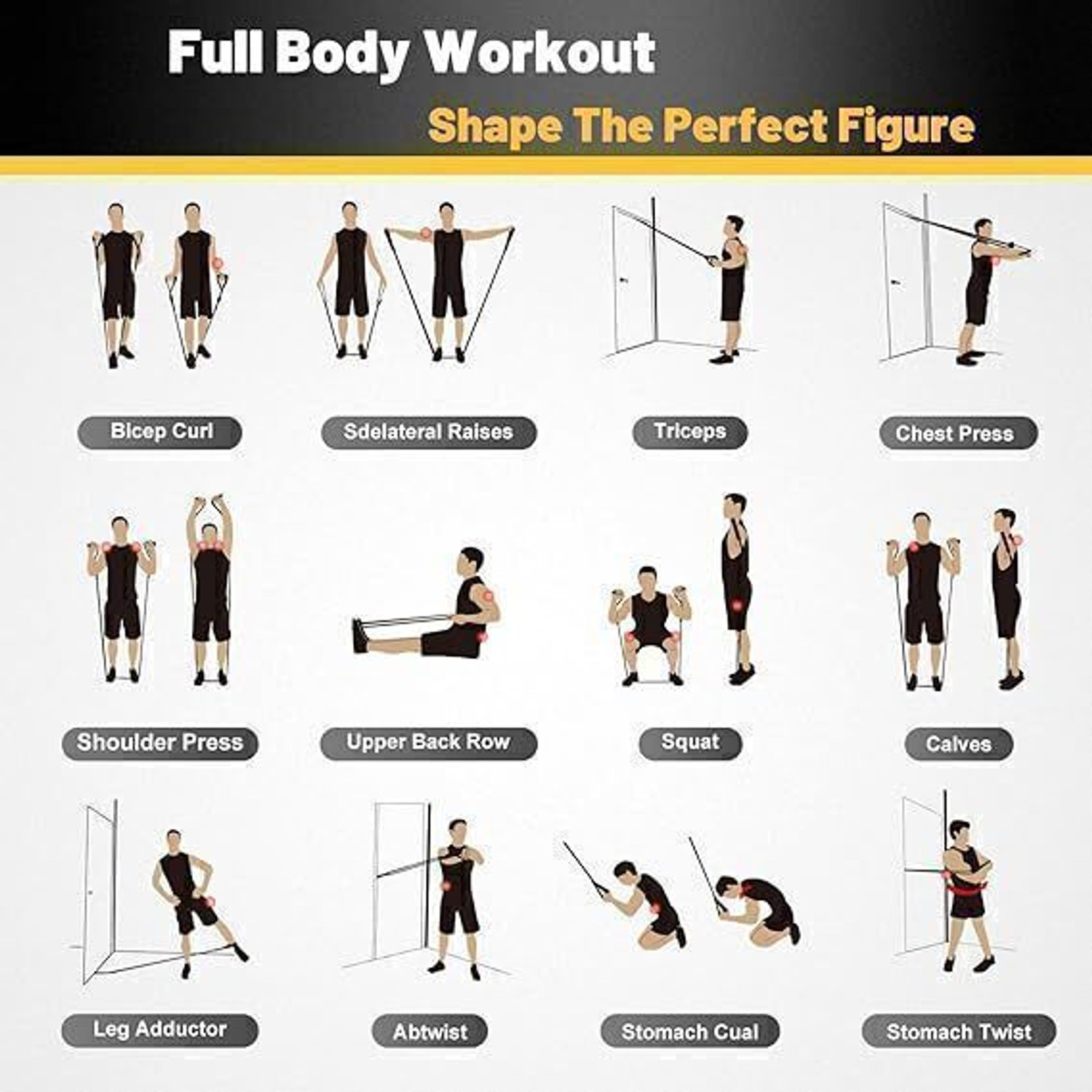 Image of FlexForce Bodyshaper 11 in 1 Resistance Tube