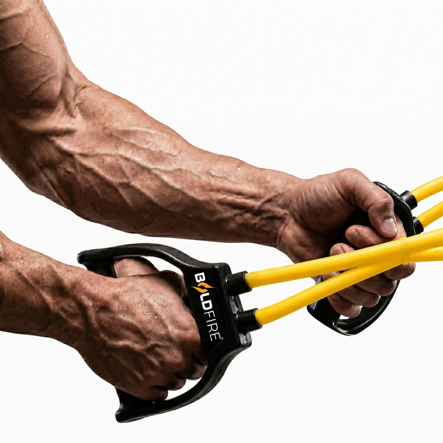 Image of BoldFire Resistance Tube with Foam Handles for Home Gym Workout, Strength Training Resistance Tube