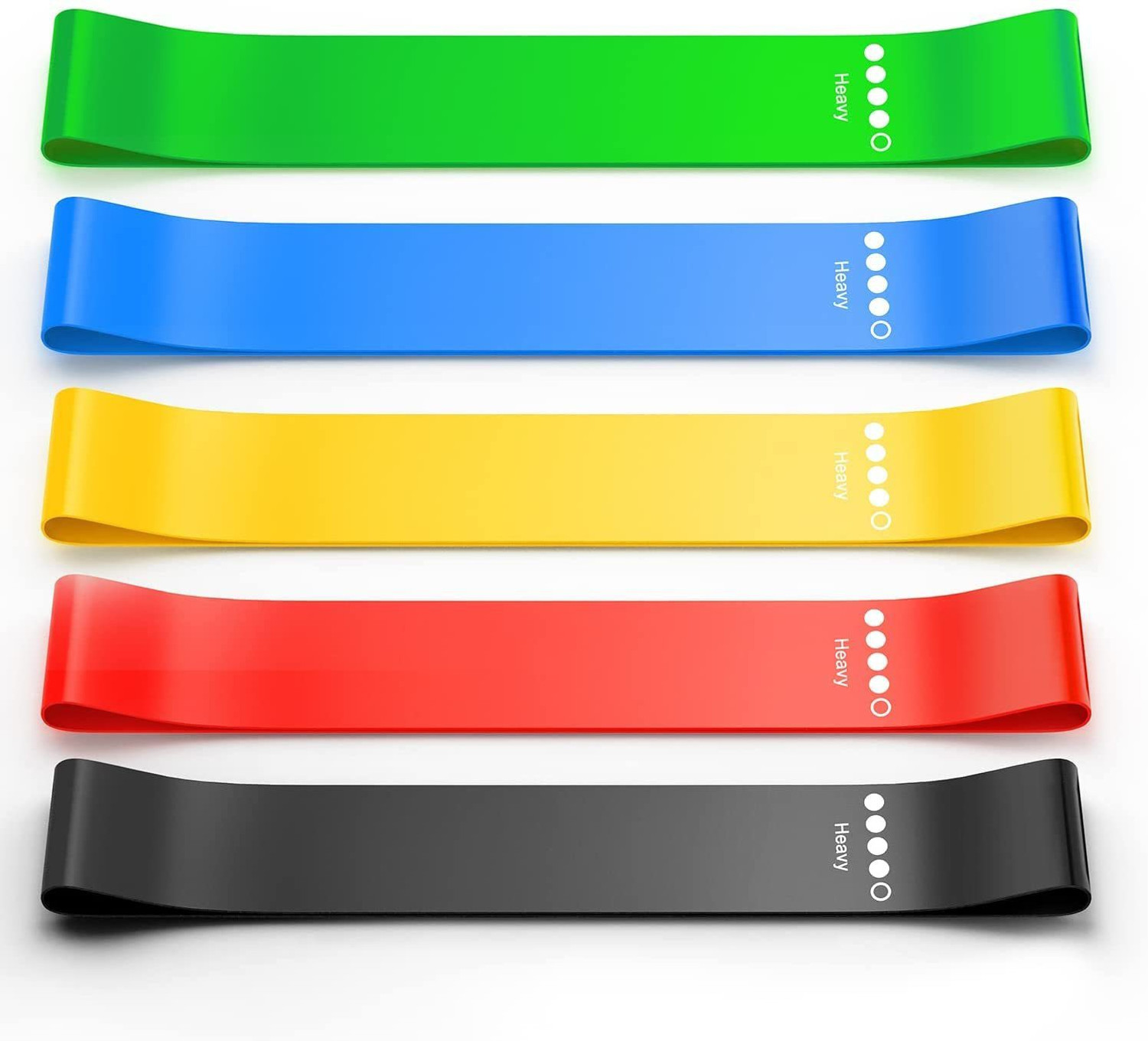 Image of NS WORLD Resistance Bands Mini Loop (Set of 5) (Carry Bag Included) Fitness Band