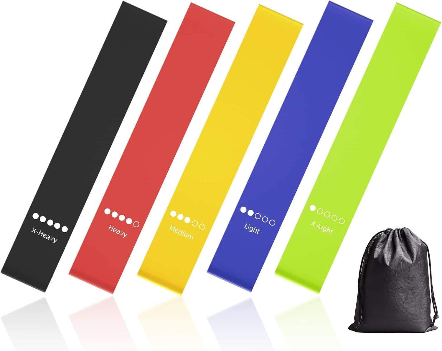 Image of BOLDIT Resistance Bands, Set of 5 Skin-Friendly Resistance Fitness Exercise Loop Bands Resistance Band
