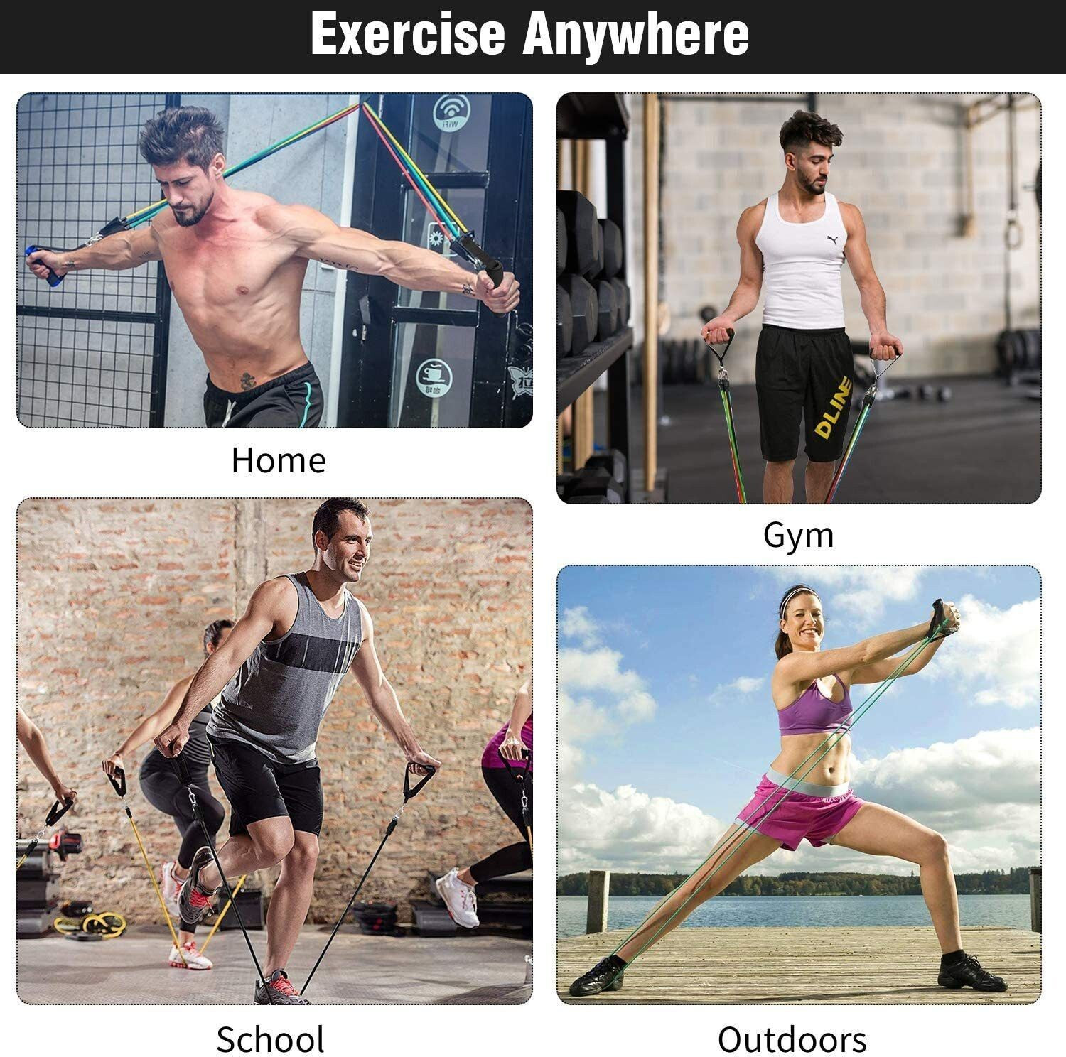 Image of xwipe 11 Pcs Resistance Tube Set Resistance Tube