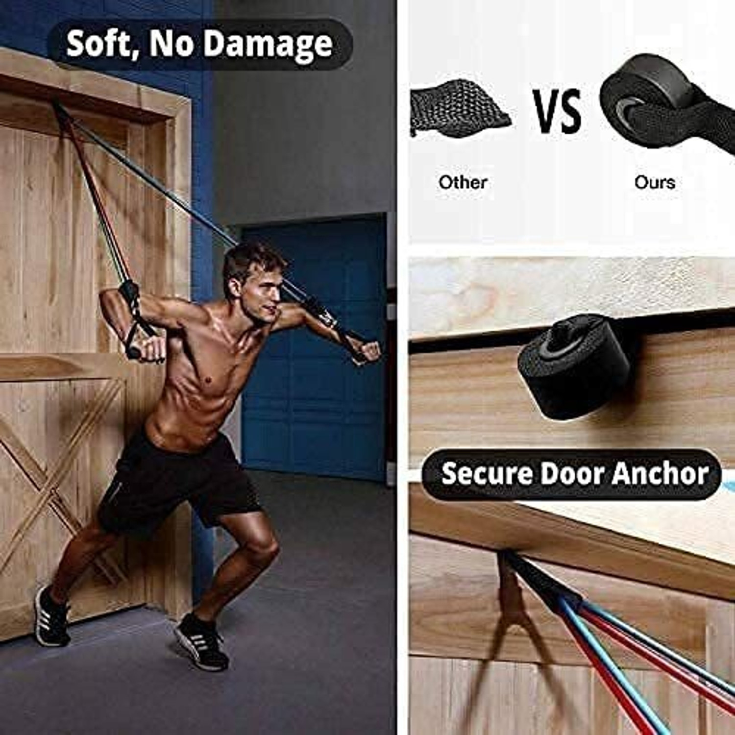 Image of Cristavista Rubber resistance bands set - exercise band fitness equipment for home & gym Resistance Tube