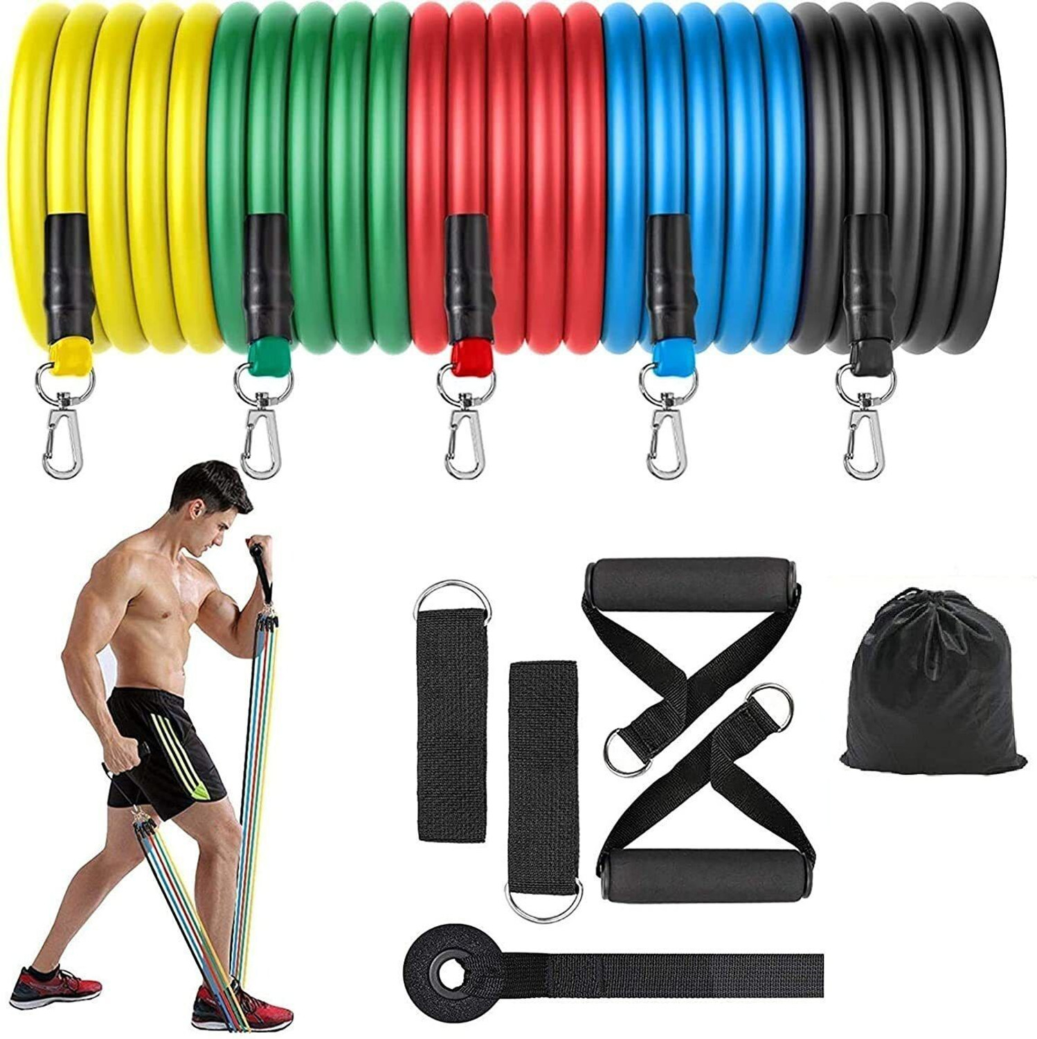 Image of xwipe 11 Pcs Resistance Tube Set Resistance Tube