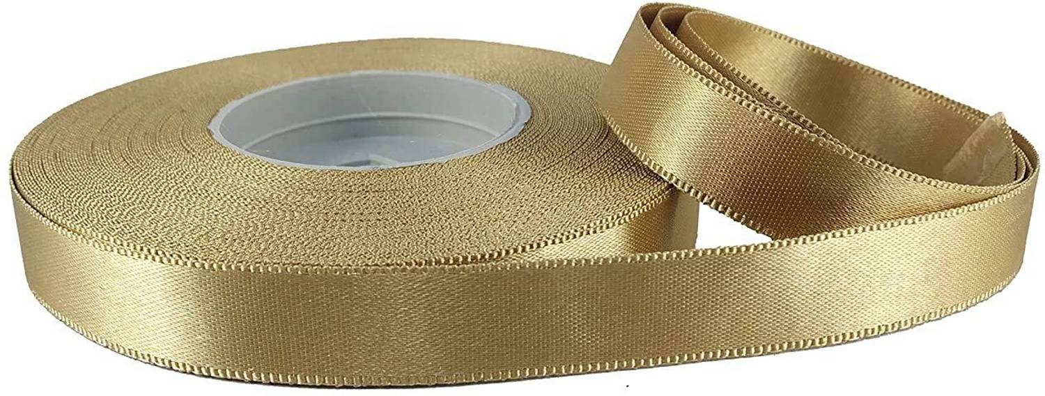Buzzingbee Multipurpose Half Inch Gold Satin Ribbon