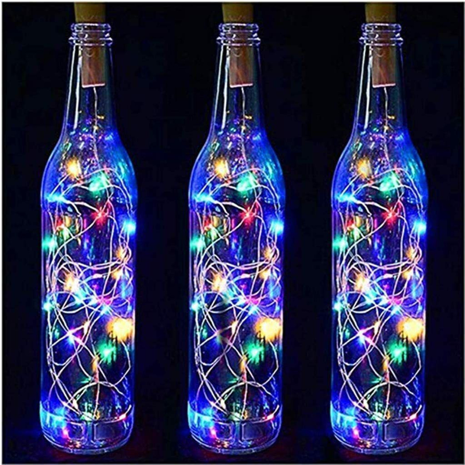 Image of sidhguru 20 LEDs 2 m Multicolor Flickering String Rice Lights